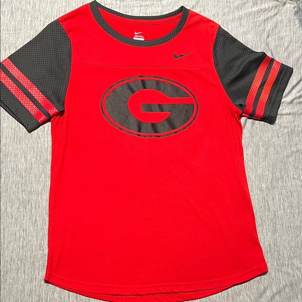 Nike Georgia Bulldogs Red and Black Graphic Tee